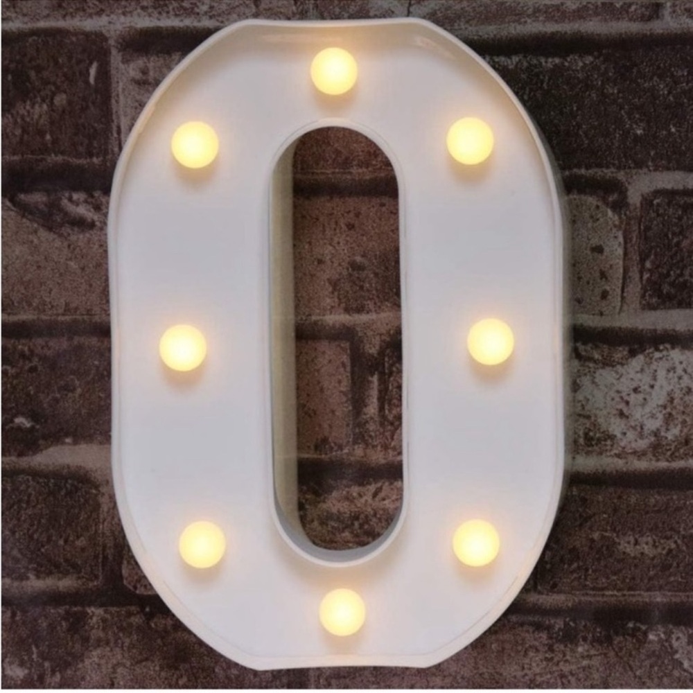 LED Marquee Letter Lights Sign, Light Up Alphabet Letter O for Decor